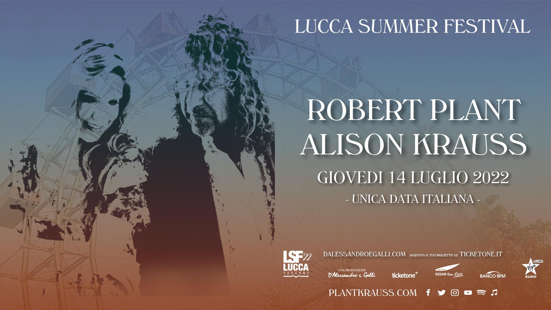 Robert Plant & Alison Krauss Lucca Summer Festival