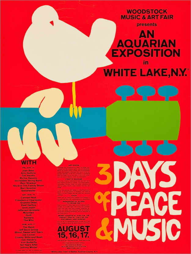 Poster Woodstock - Morto l'illustratore Arnold Skolnick
