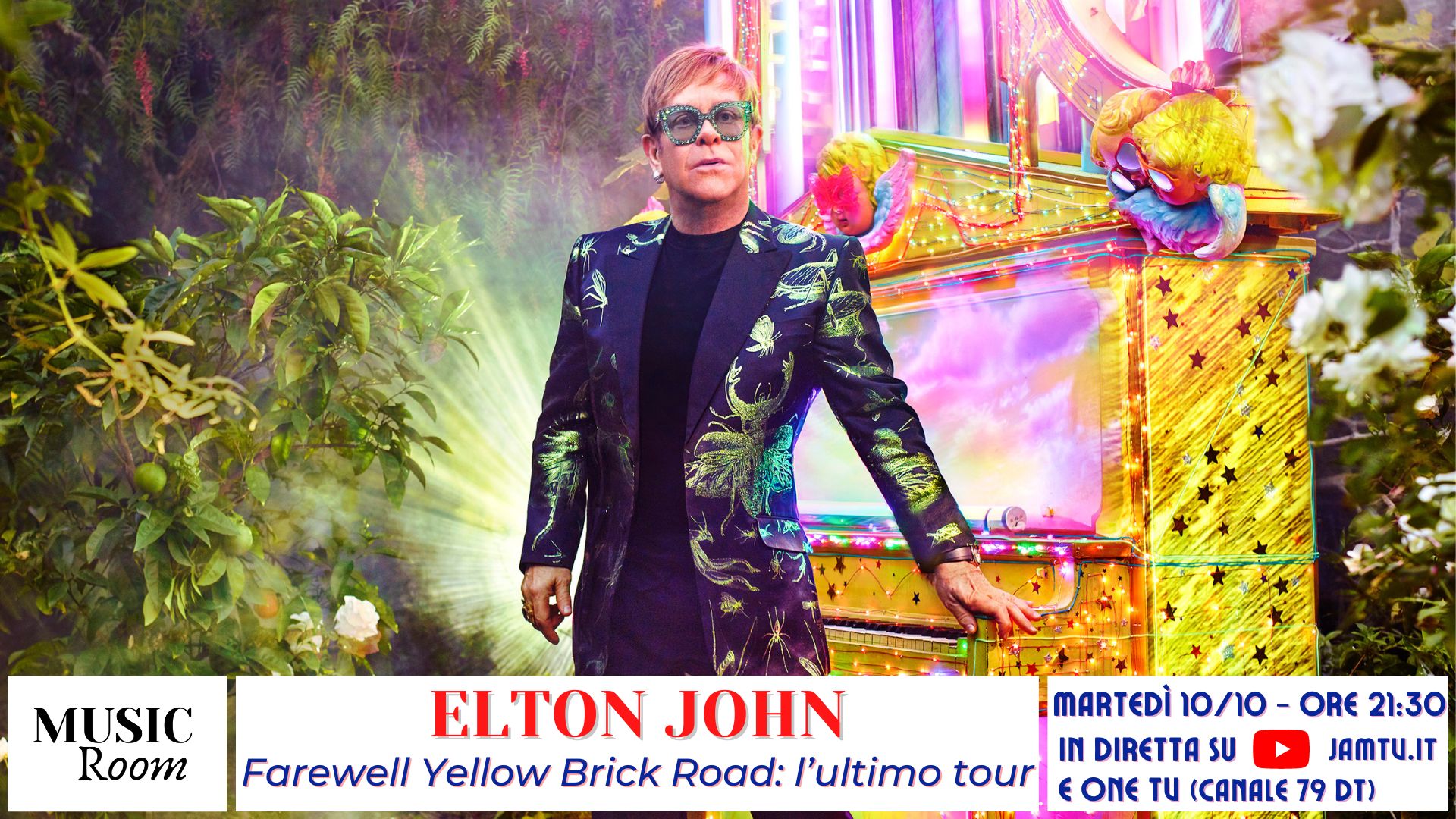 Elton John - tour - addio - diretta Music Room
