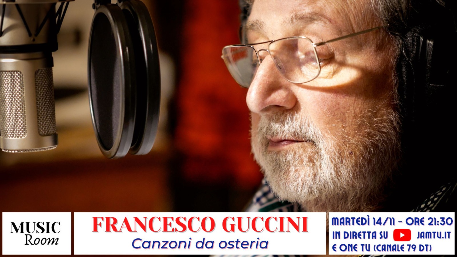 Francesco Guccini - diretta - Music Room - Jam TV