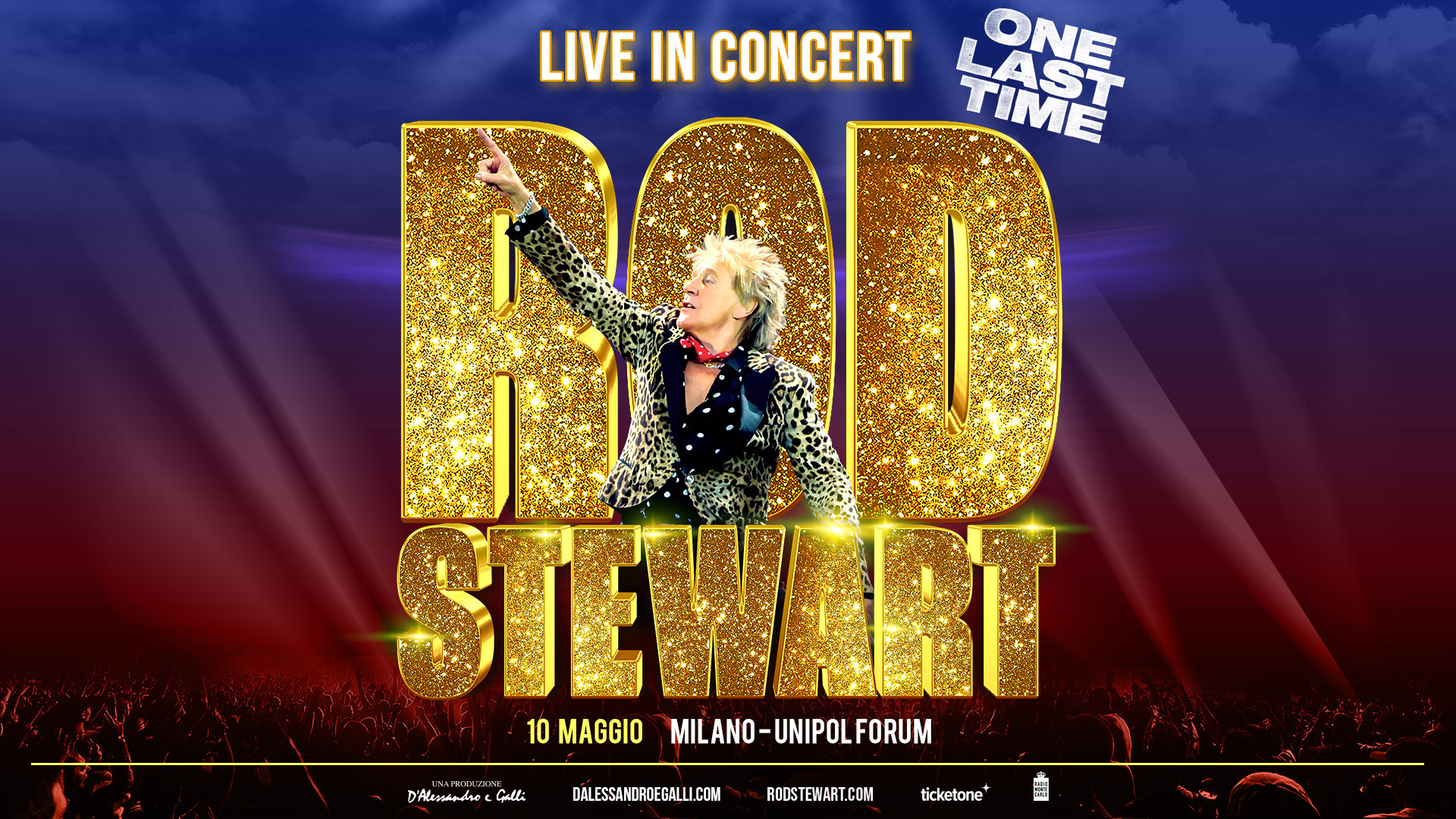 Rod Stewart - Un concerto in Italia al Forum di Assago (Milano) il 10 maggio 2025