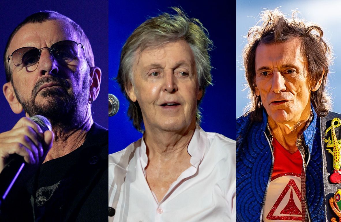 Ringo Starr, Paul McCartney e Ronnie Wood