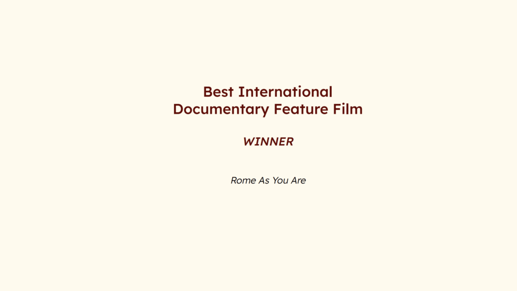 Nirvana - Rome As Yo Are - Miglior Documentario Internazionale al Seattle Film Festival 2025