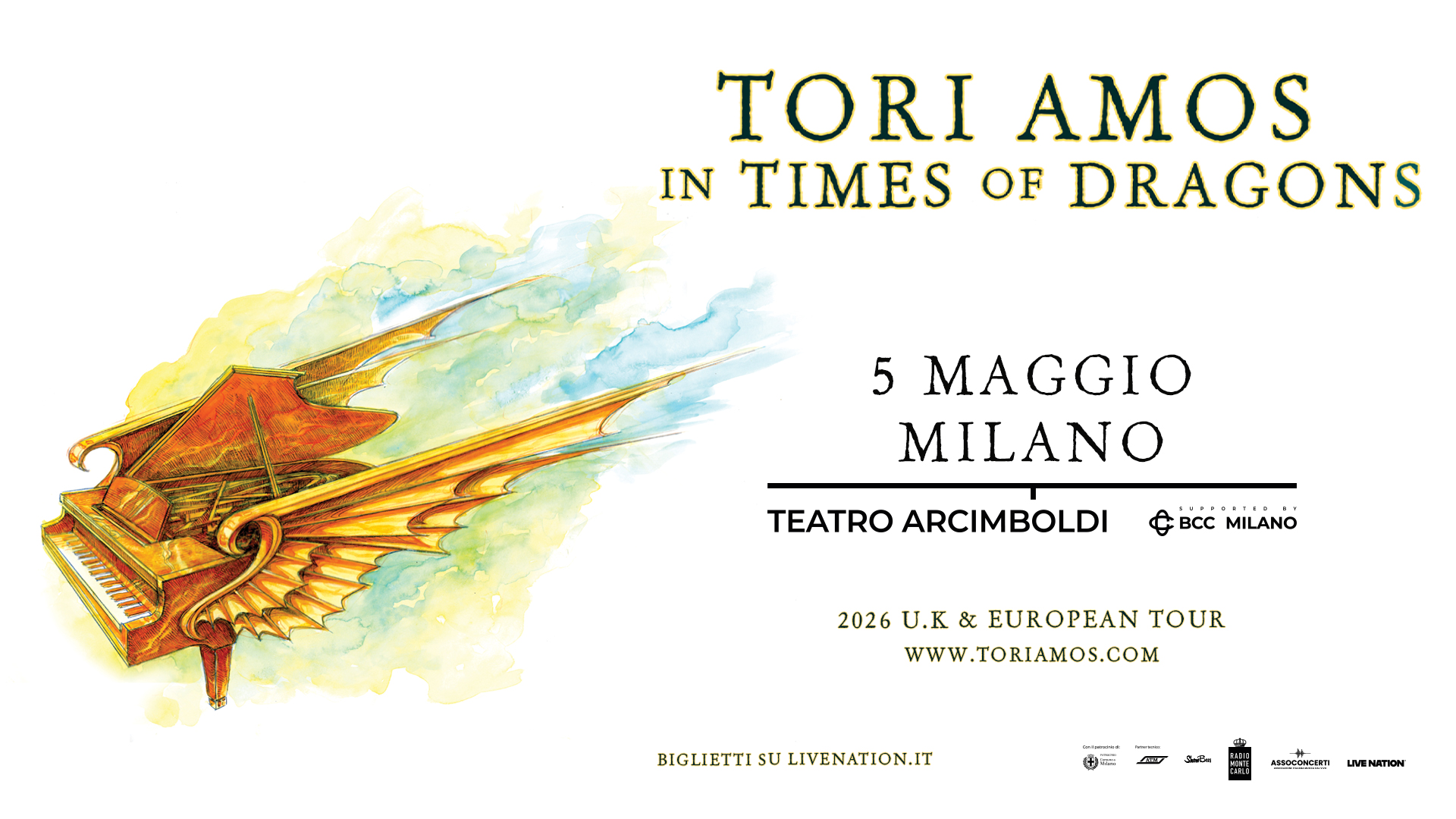 tori amos - 5 maggio 2026 - teatro arcimboldi - milano