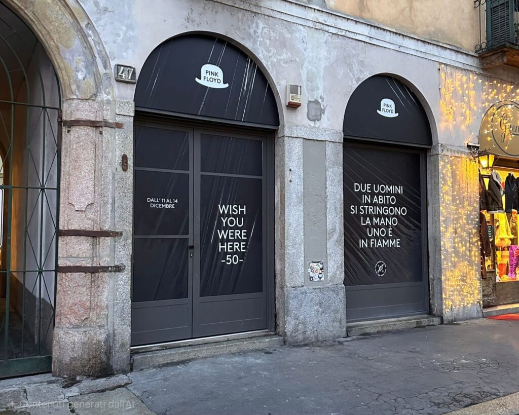 Allestimento store Milano - Pink Floyd