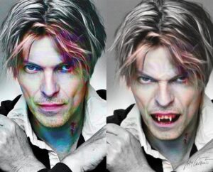 David Bowie © Ivan Cattaneo - 2018, elaborazione digitale