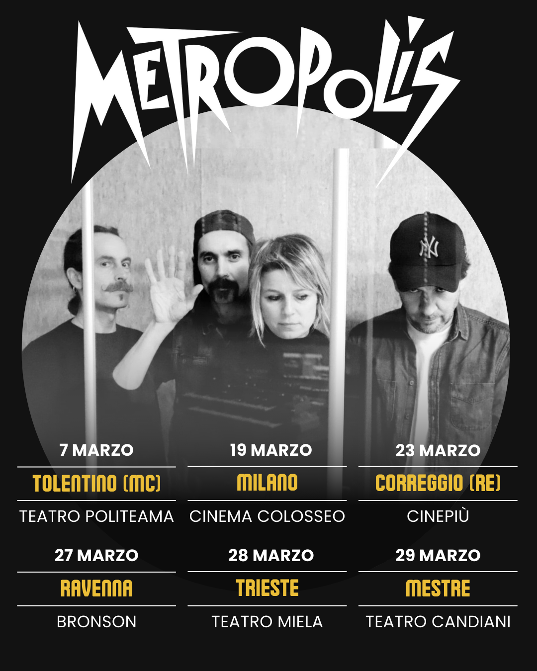 metropolis - tour nel cinema e nei teatri 2026