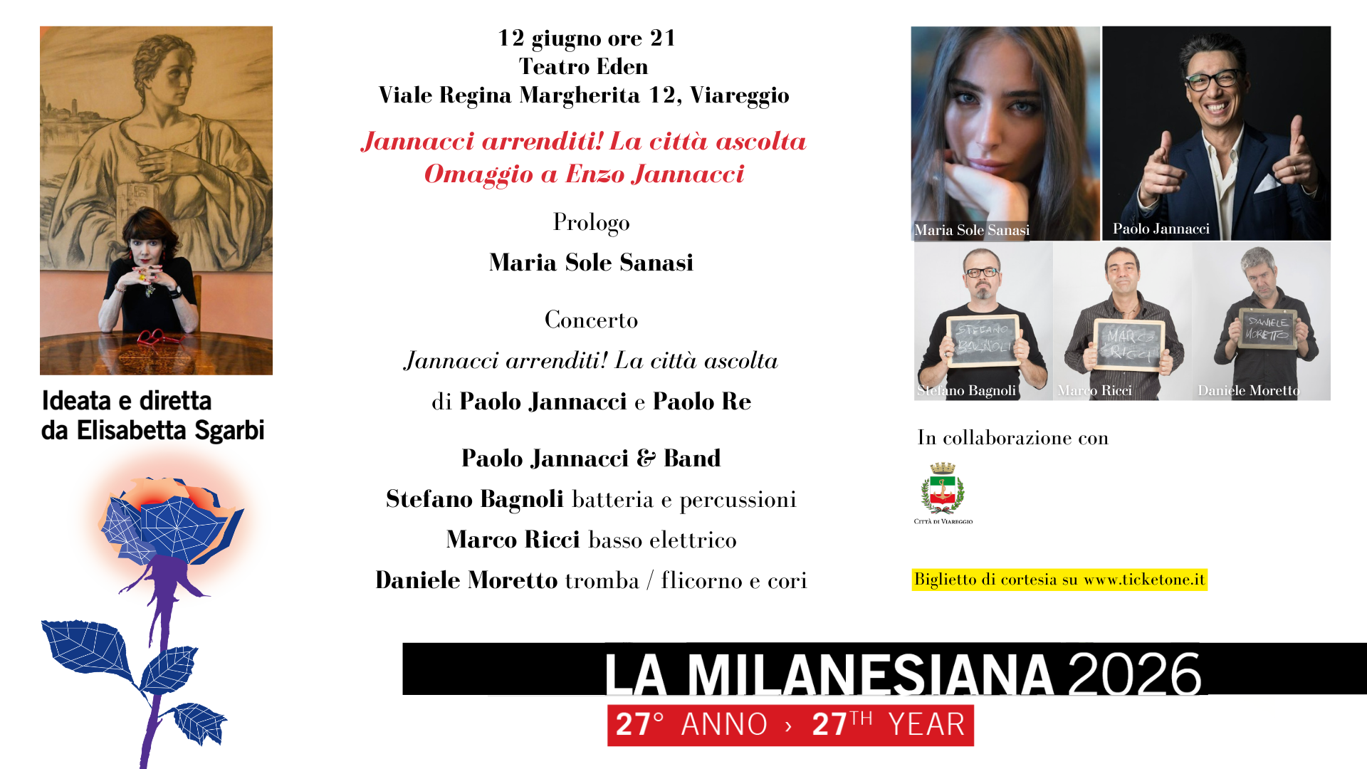 12 giugno ore 21 - La Milanesiana - Jannacci