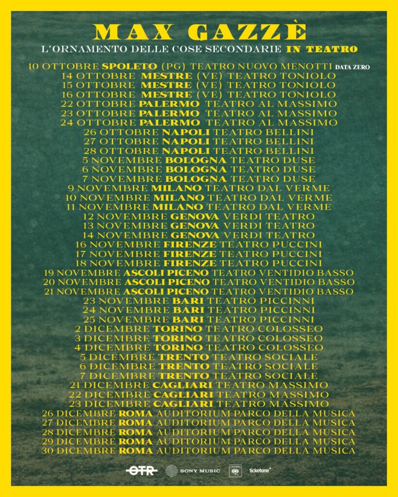Max Gazzè - Tour 2026