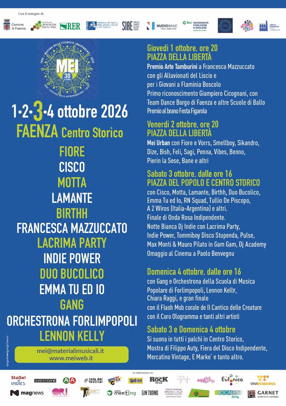 Locandina MEI 2026