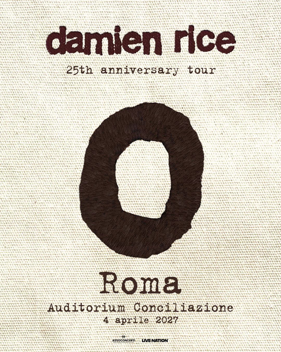 damien rice - 4 aprile 2027 - roma